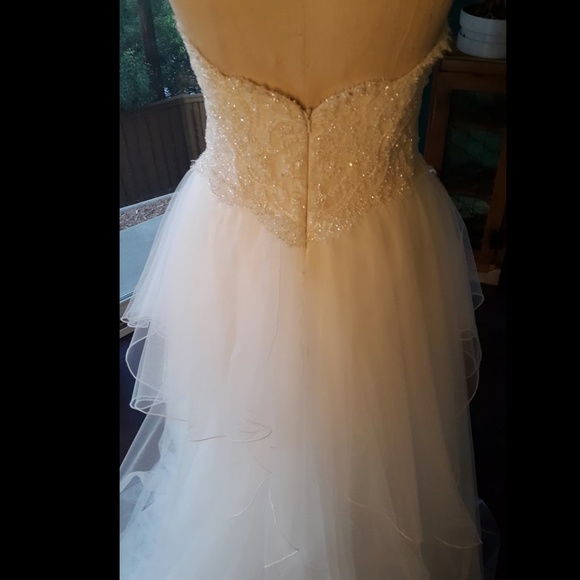 Christos Strapless Wedding Gown - Picture 6 of 8